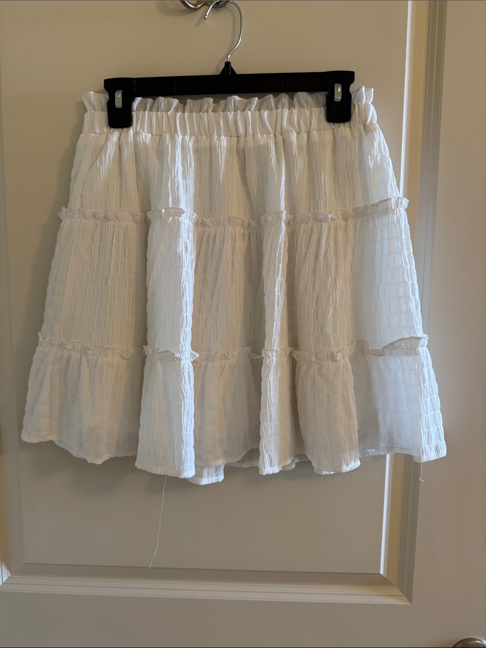 SHEIN White Tiered Ruffle Skirt - Women (M)